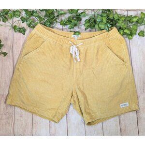 Banks Journal Corduroy Shorts Mustard Yellow 100% Cotton Casual Retro Style XL